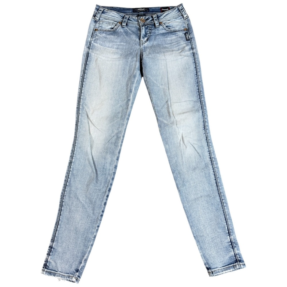 Silver Jeans Womens 26x31 Blue Aiko Mid Super Skinny Denim Light Wash Y2K Casual